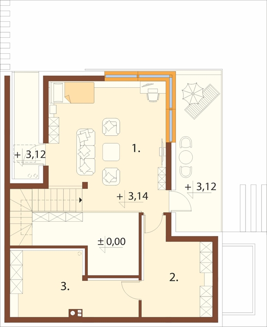 Projekt domu DM-6863 - rzut