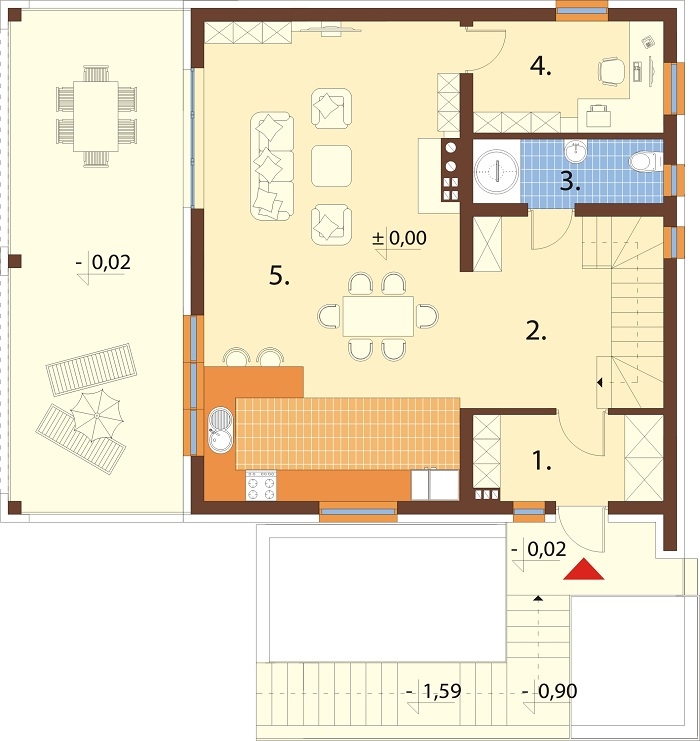 Projekt domu DM-6867 - rzut