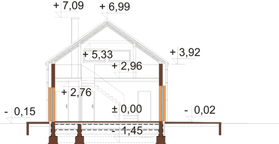 Projekt domu DM-6868 - przekrój
