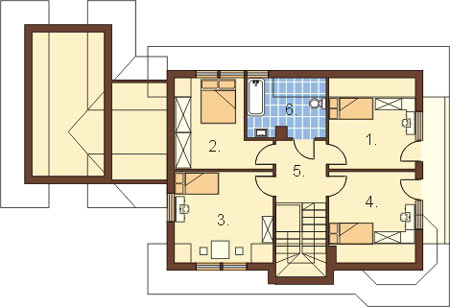 Projekt domu DM-5579 - rzut