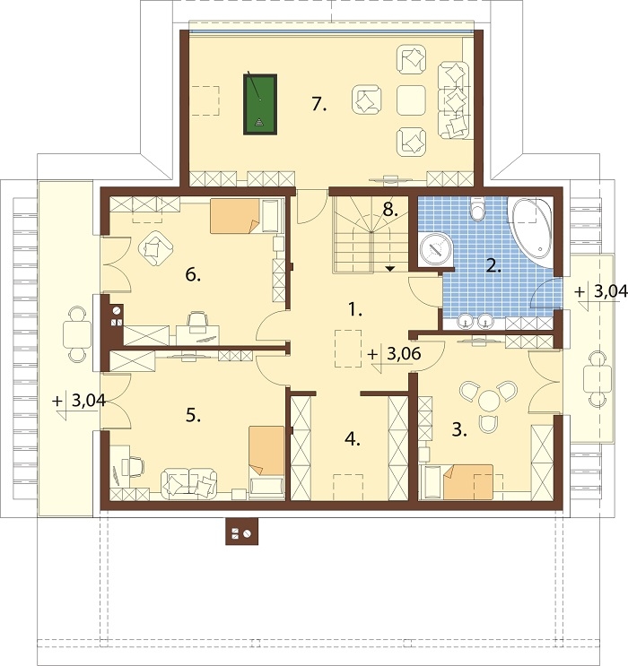 Projekt domu DM-6862. - rzut