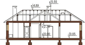 Projekt domu L-6018 - przekrój