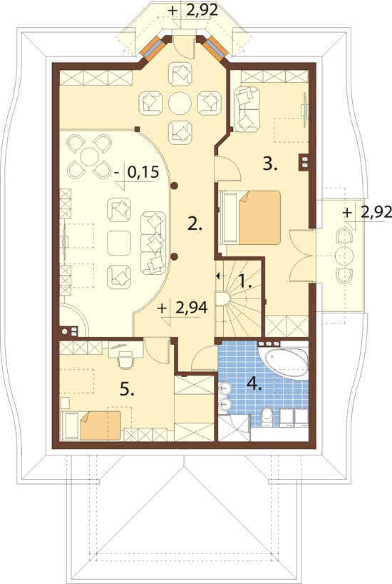 Projekt domu DM-6811 - rzut