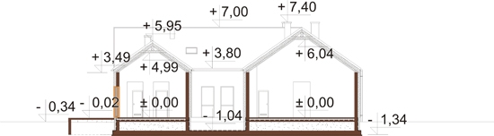 Projekt domu DM-6821 - przekrój