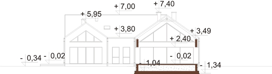 Projekt domu DM-6821 - przekrój