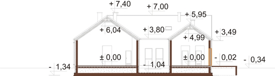 Projekt domu L-6821 - przekrój