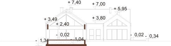 Projekt domu L-6821 - przekrój