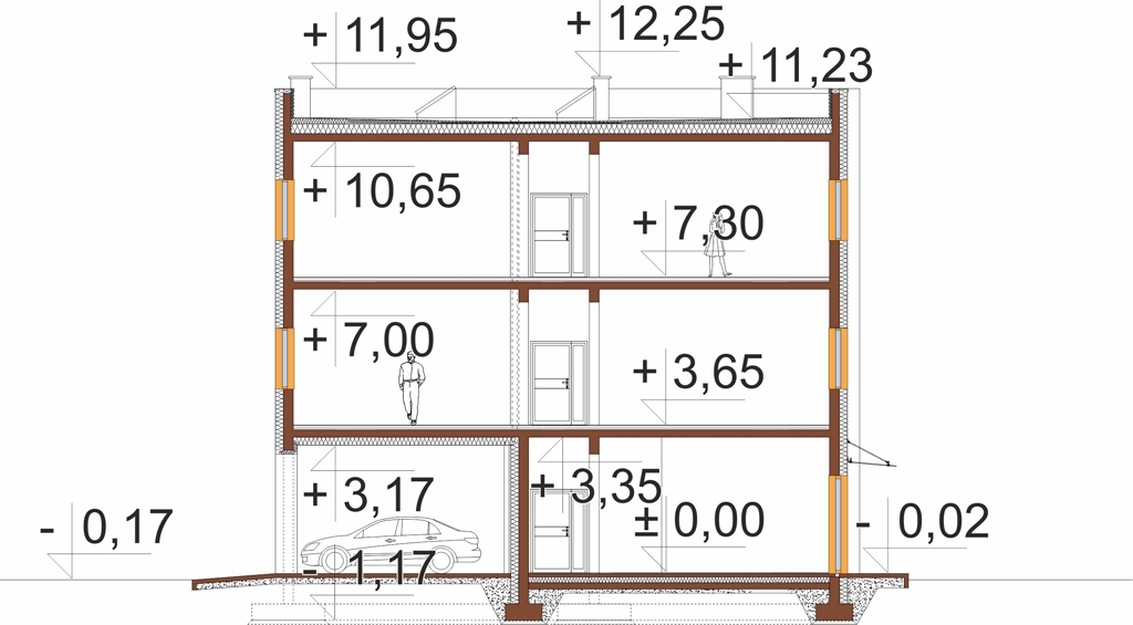 Projekt LK-131B. - przekrój