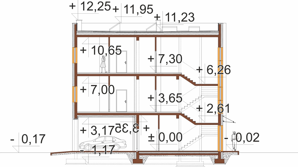 Projekt LK-131B. - przekrój