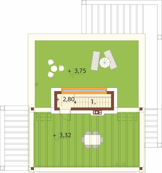 Projekt domu DM-6875. - rzut