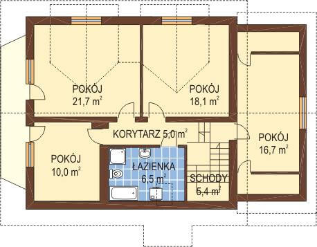 Projekt domu L-6040 - rzut