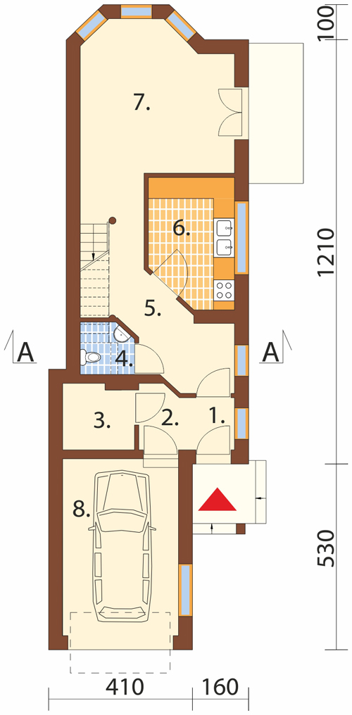 Projekt domu DM-5588 - rzut