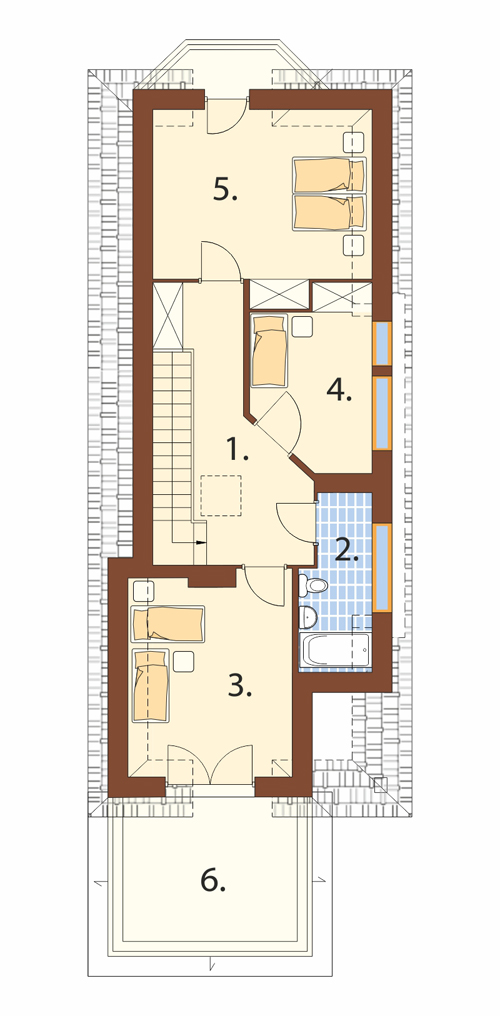 Projekt domu DM-5588 - rzut