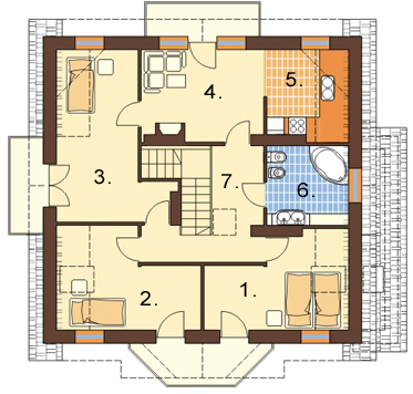 Projekt domu L-6104 - rzut