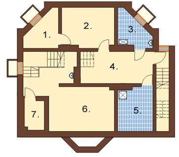 Projekt domu L-6104 - rzut