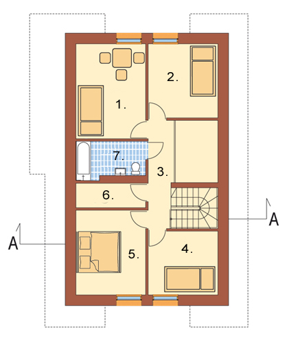 Projekt domu L-6106 - rzut