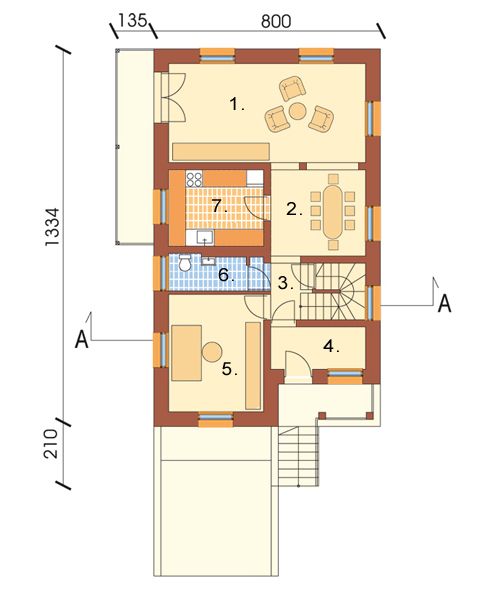 Projekt domu L-6106 - rzut