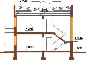 Projekt domu DM-5591 - przekrój