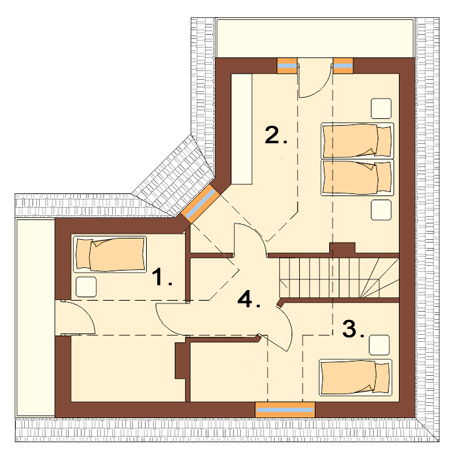 Projekt domu L-6131 - rzut