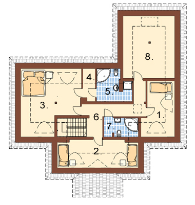 Projekt domu L-6133 - rzut