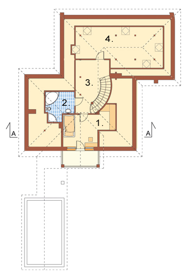 Projekt domu L-6136 - rzut