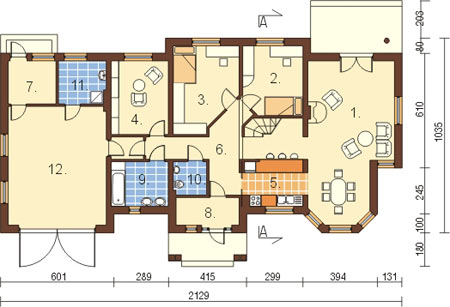 Projekt domu DM-5508 - rzut