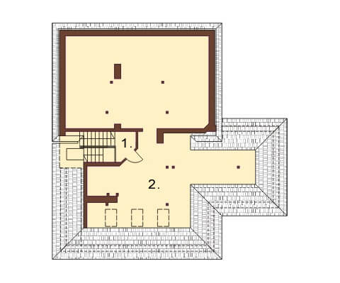 Projekt domu L-6158 - rzut