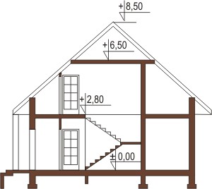 Projekt domu DM-5597 - przekrój