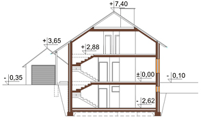 Projekt domu DM-5600 - przekrój