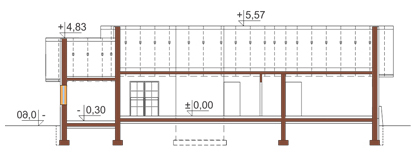 Projekt domu L-6178 - przekrój