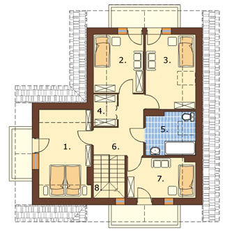 Projekt domu DM-6004 - rzut