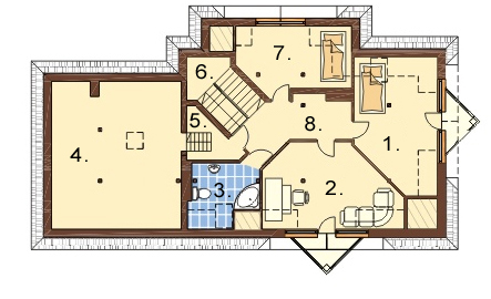 Projekt domu L-6186 - rzut