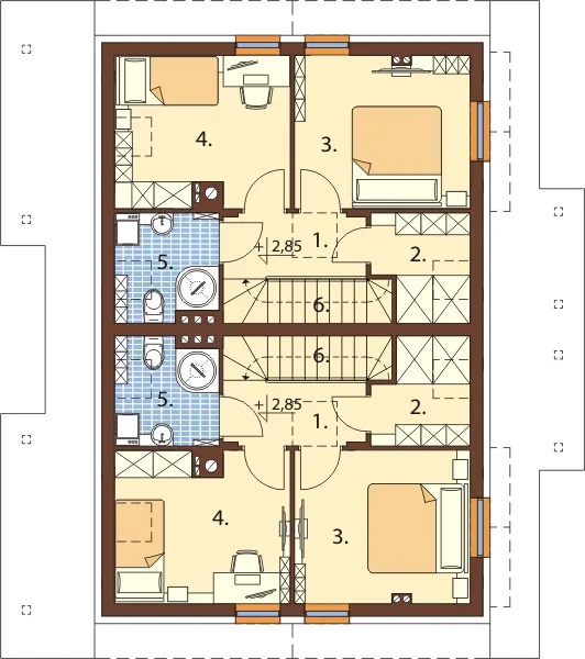 Projekt domu DM-6684 B - rzut