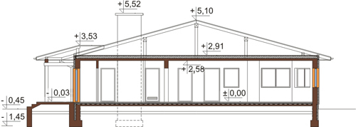 Projekt domu L-6202 - przekrój