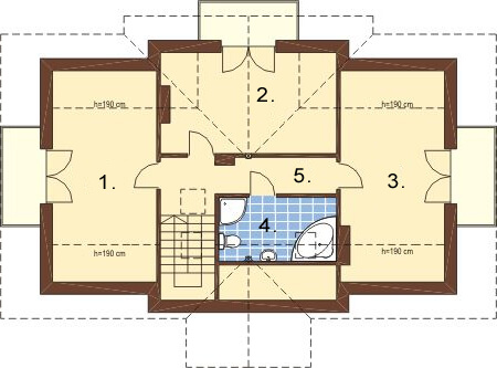 Projekt domu L-6216 - rzut