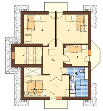 Projekt domu L-6219 - rzut