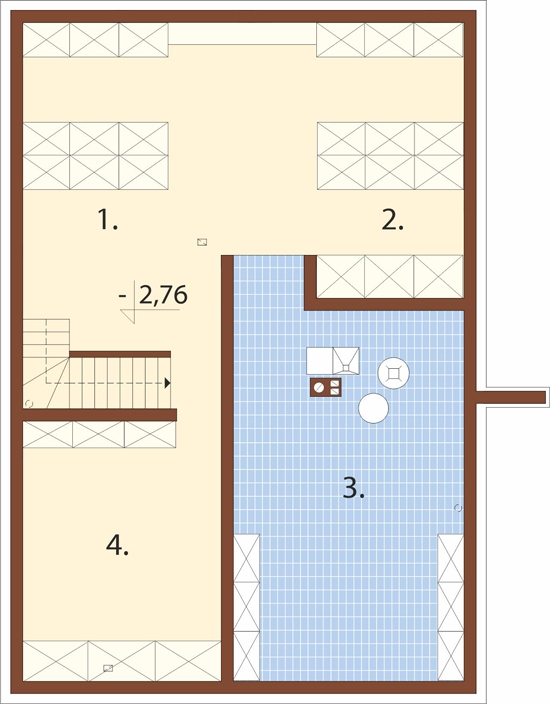 Projekt domu DM-6886. - rzut