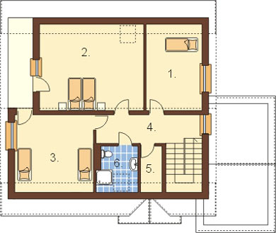 Projekt domu DM-6028 - rzut