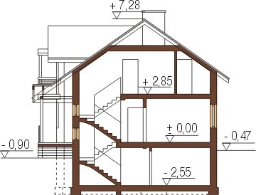 Projekt domu L-6267 - przekrój