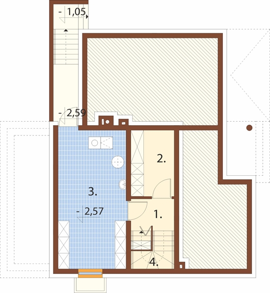Projekt domu DM-6889. - rzut