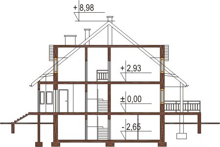 Projekt domu DM-5509 - przekrój