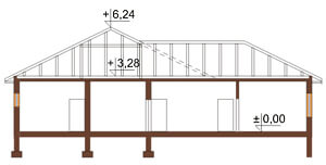 Projekt domu DM-6030 - przekrój