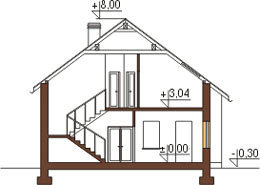 Projekt domu DM-6032 - przekrój