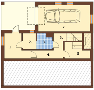 Projekt domu DM-6034 - rzut