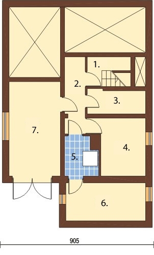 Projekt domu DM-6036 - rzut