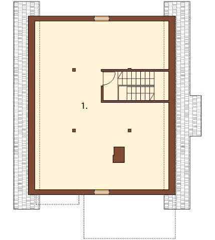 Projekt domu DM-6036 - rzut