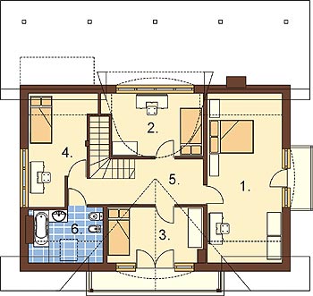 Projekt domu DM-6250 - rzut