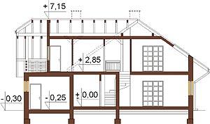 Projekt domu DM-6269 - przekrój