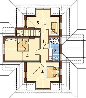 Projekt domu DM-6276 - rzut