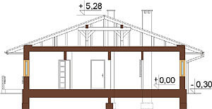 Projekt domu DM-6278 - przekrój